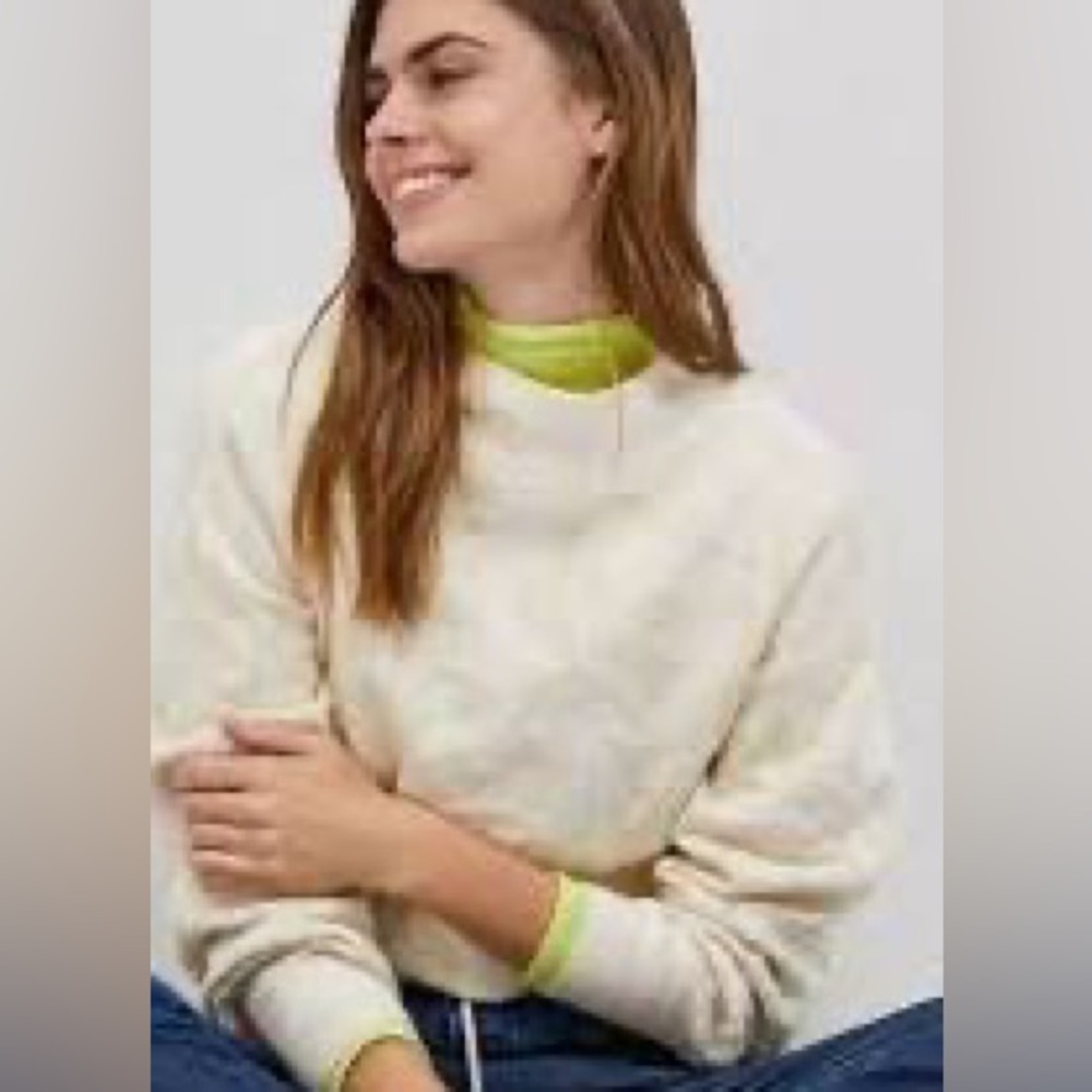 Anthropologie cream jacquard sweater. NWOT. Size XS. Perfect for Fall & Holidays